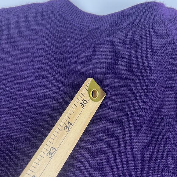 Vintage Pendleton Purple Embroidered 100% Wool Cardigan Women’s Small - Picture 10 of 11